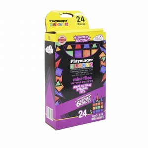 פליימאגר מיני מגנטים מחזירי אור 24 חלקים Playmager פליימאגר מיני מגנטים מחזירי אור 24 חלקים Playmager