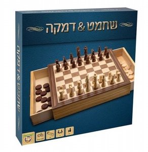 Foxmind פוקסמיינד שחמט ודמקה עם מגירה Foxmind פוקסמיינד שחמט ודמקה עם מגירה