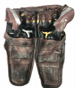 חגורה נרתיק ושני אקדחים דמה חגורה נרתיק ושני אקדחים דמה