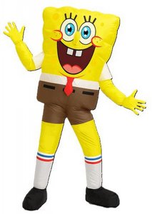 תחפושת בוב ספוג מתנפחת ללמבוגרים חברת רוביס תחפושת בוב ספוג מתנפחת ללמבוגרים חברת רוביס