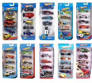 Hot Wheels הוט ווילס 5 מכוניות באריזה מגוון דוגמאות Hot Wheels הוט ווילס 5 מכוניות באריזה מגוון דוגמאות