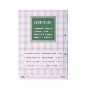 Oxford אוקספורד 5 דפדפות 72 דף 80 גרם חשבון Oxford אוקספורד 5 דפדפות 72 דף 80 גרם חשבון