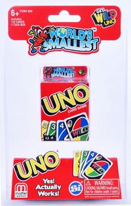משחק UNO הקטן בעולם מבית וורלדס סמולסט World's Smallest משחק UNO הקטן בעולם מבית וורלדס סמולסט World's Smallest