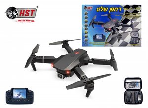 HST רחפן מתקפל ומצלמה WIFI 2.4G מסך שלט + בטרייה נטענת נוספת HST רחפן מתקפל ומצלמה WIFI 2.4G מסך שלט + בטרייה נטענת נוספת