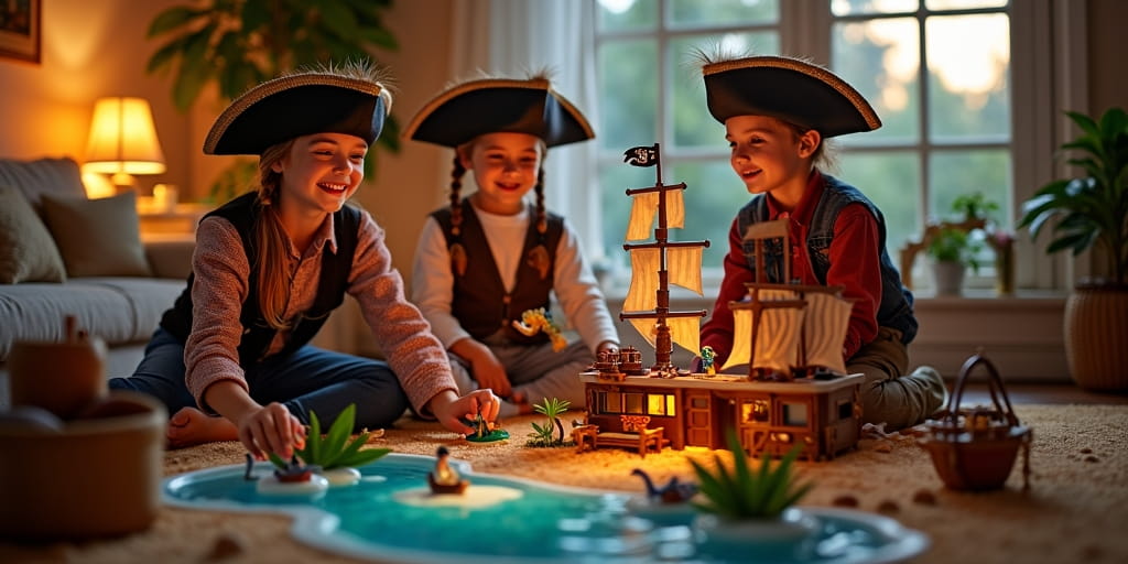 משחק עם צעצועי פליימוביל מפרץ ההרפתקאות